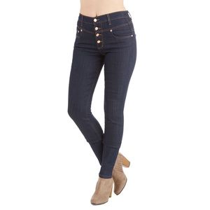 ModCloth Karaoke Songstress Buttoned Skinny Jeans